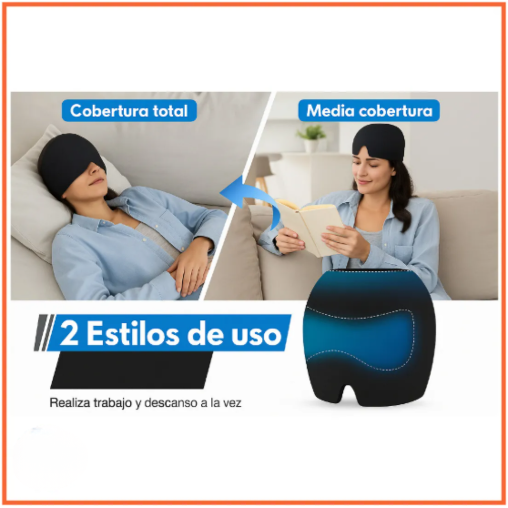 Gorro Terapéutico Para Migrañas Con Gel Frio/Calor